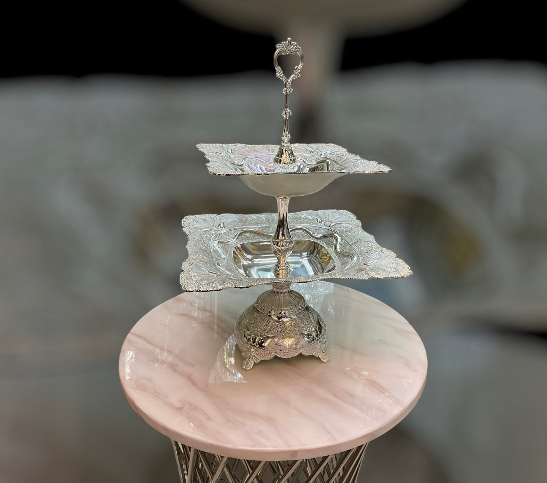 Two tier cup cake holder