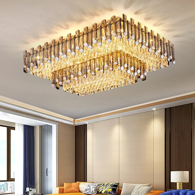 Flush mount chandelier