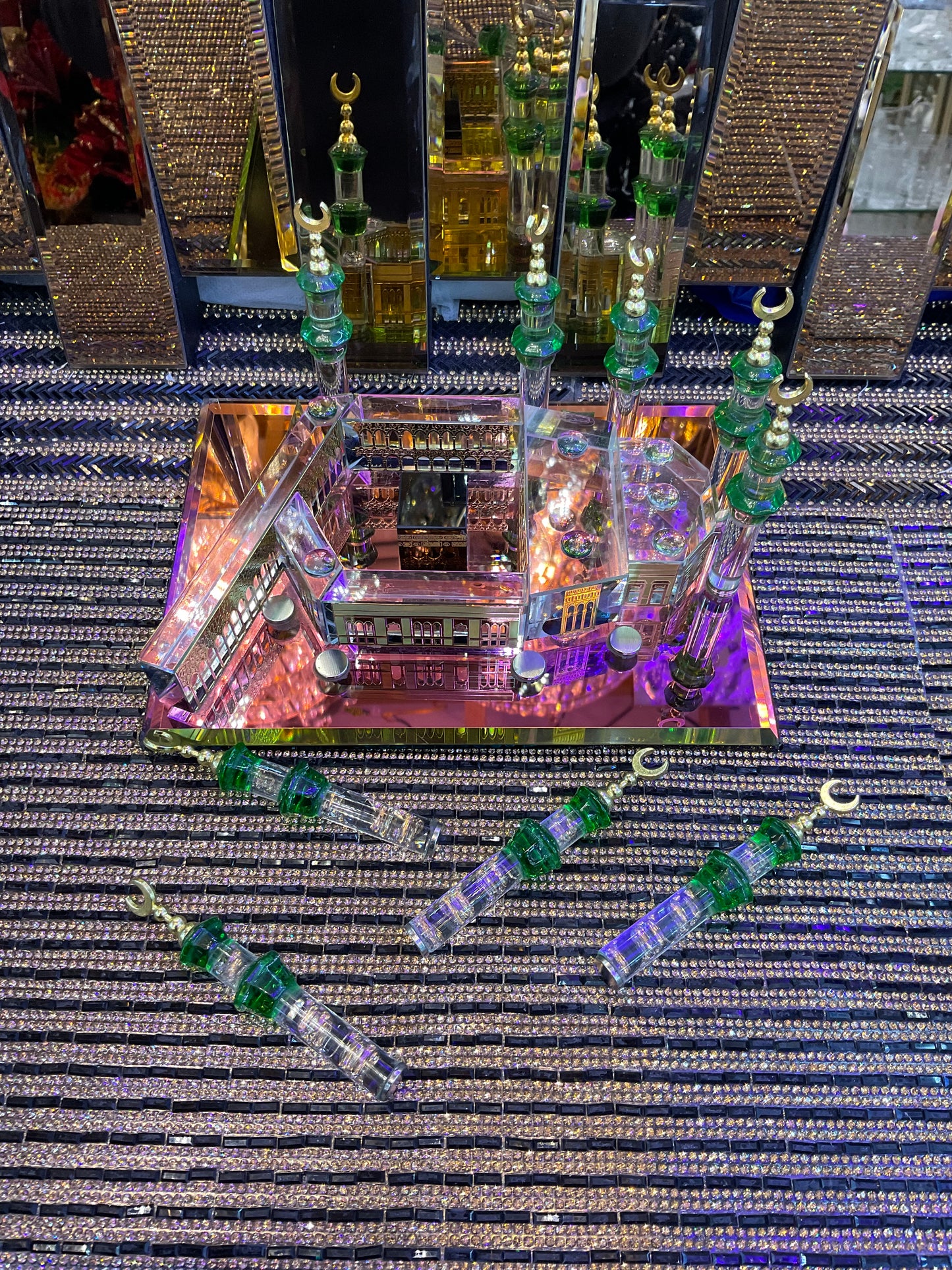 Islamic Gifts Crystal Makkah Mosque Buidling Model