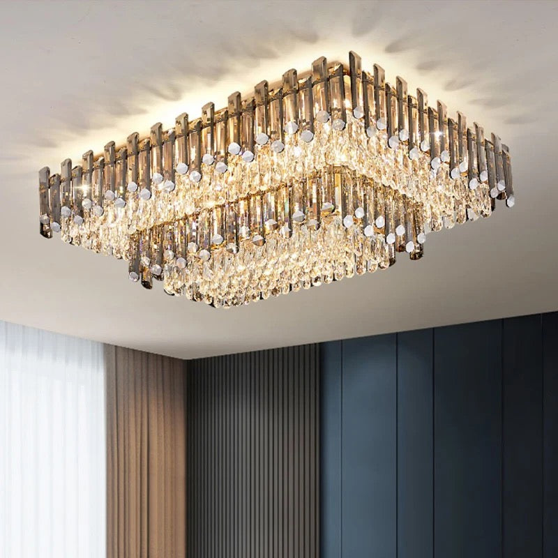 Flush mount chandelier