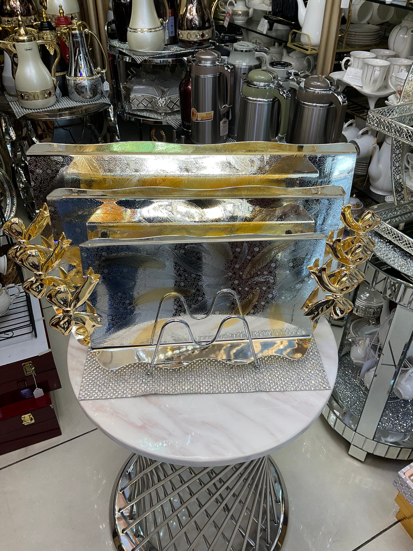 Rectangular tray, set of 3