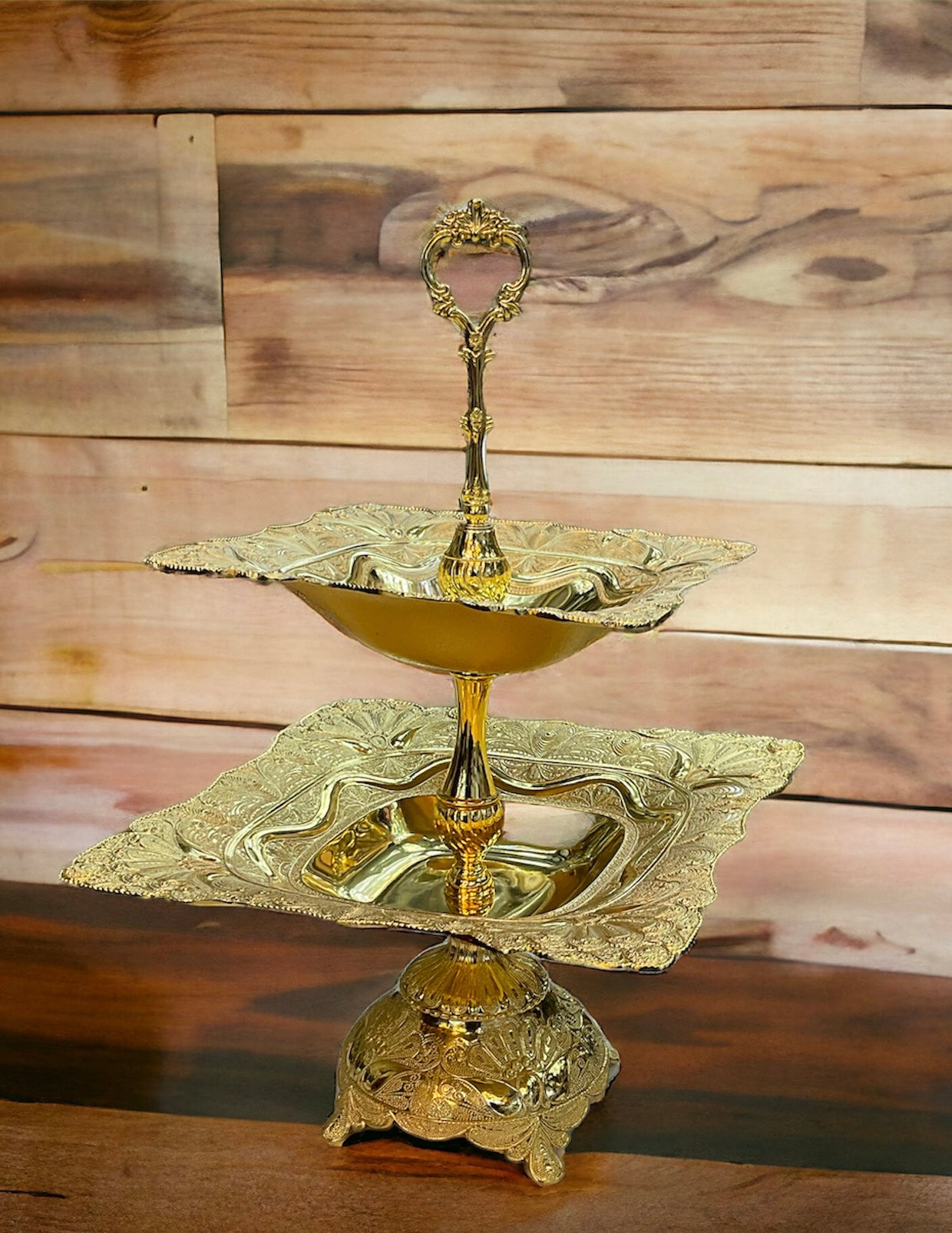 Two tier cup cake holder