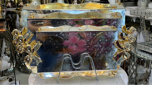 Rectangular tray, set of 3