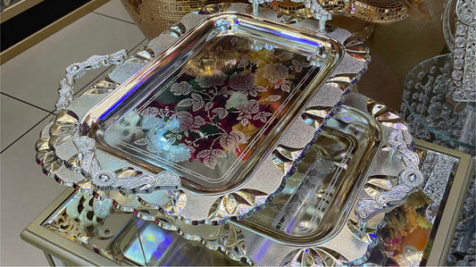 Rectangular tray, set of 2