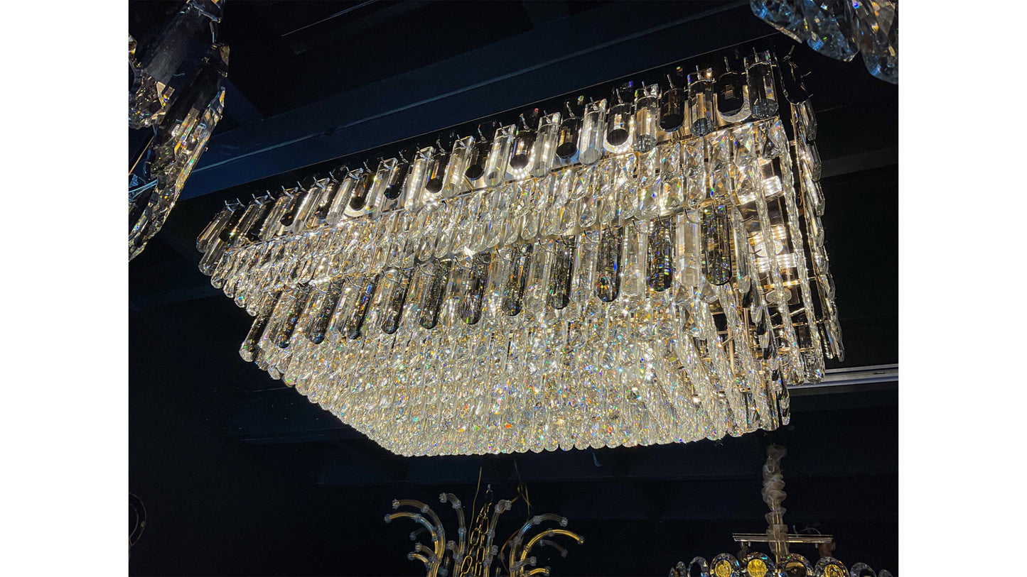 Flush mount chandelier