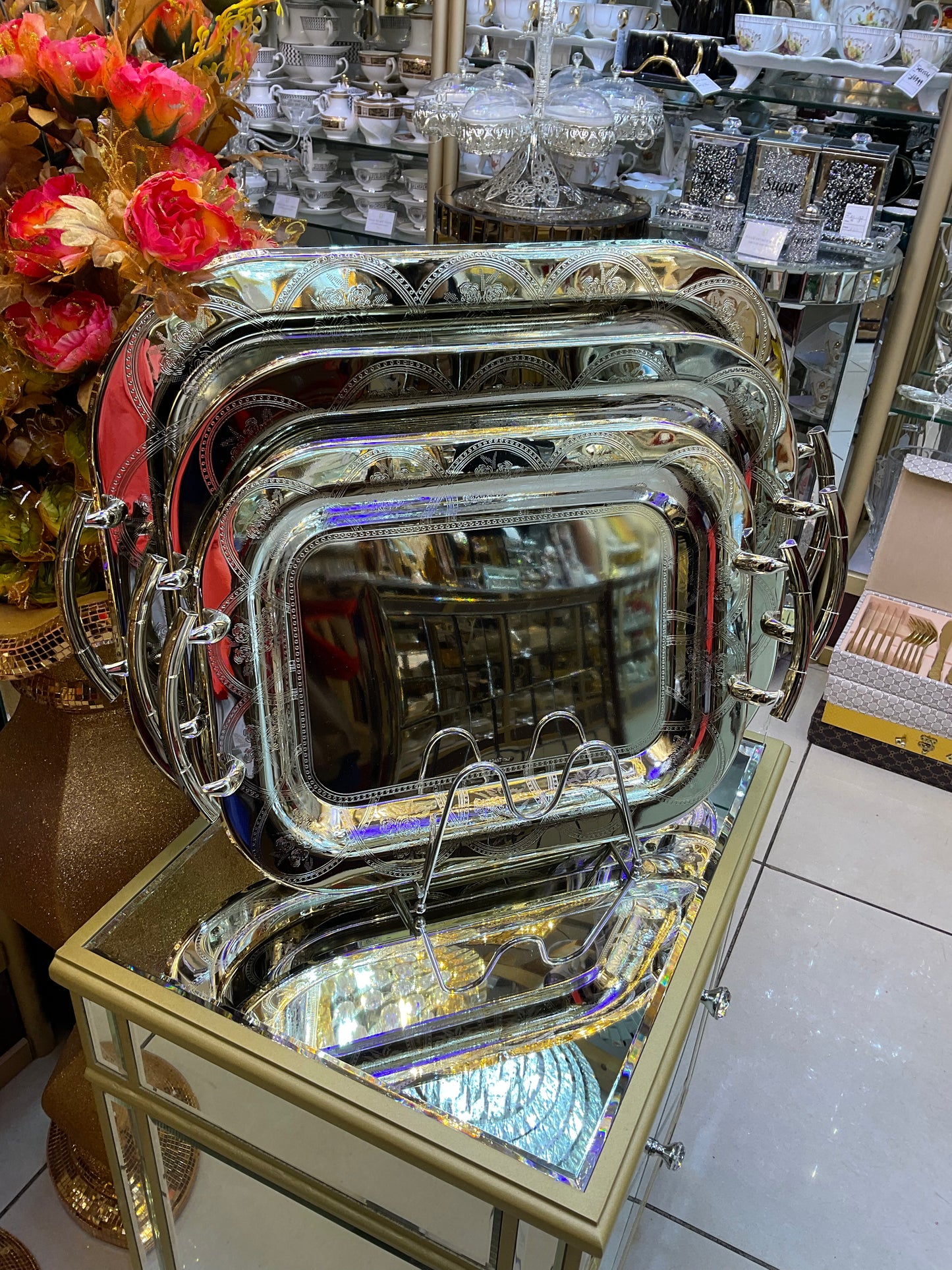 Rectangular tray, set of 3