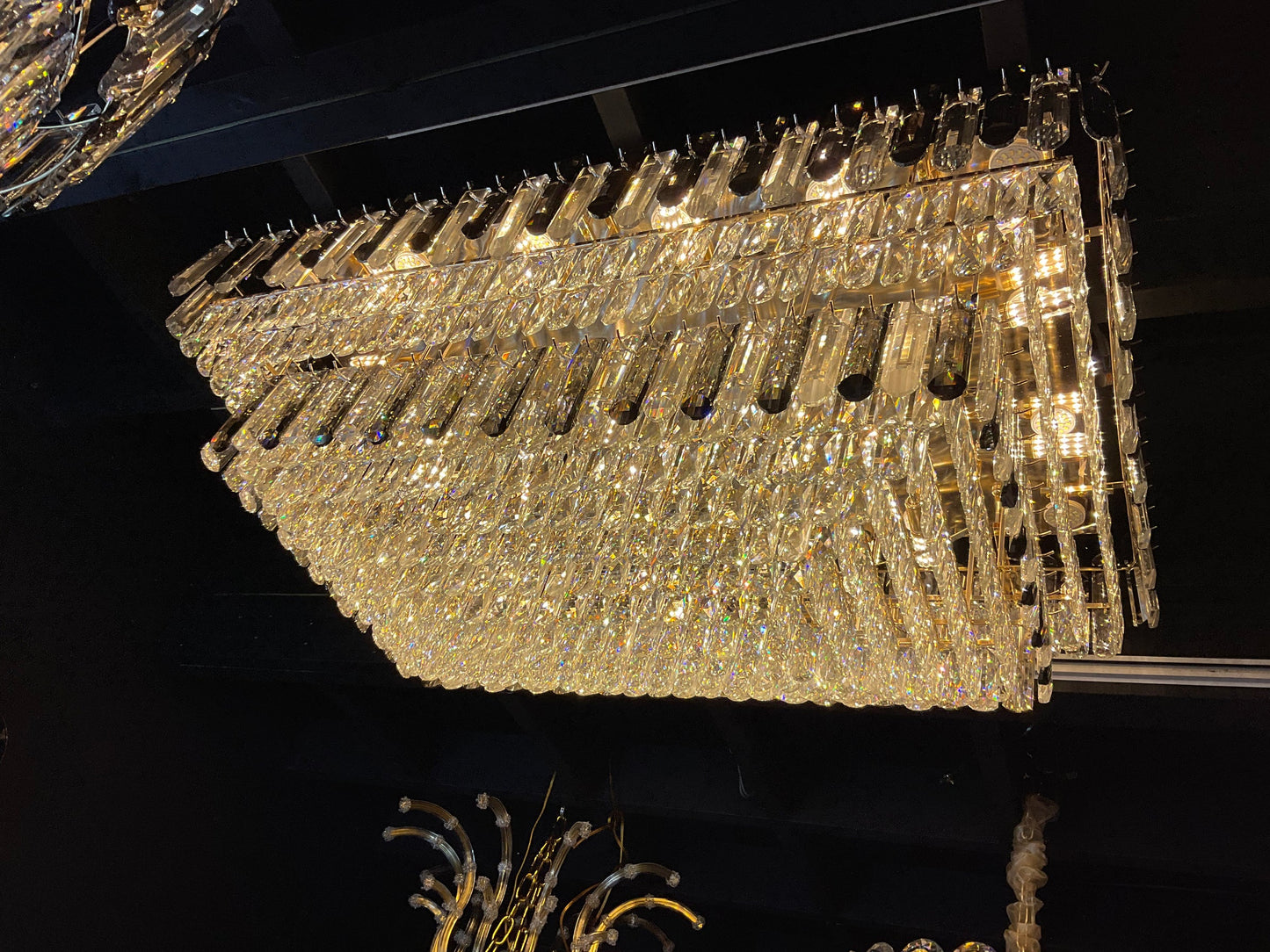 Flush mount chandelier