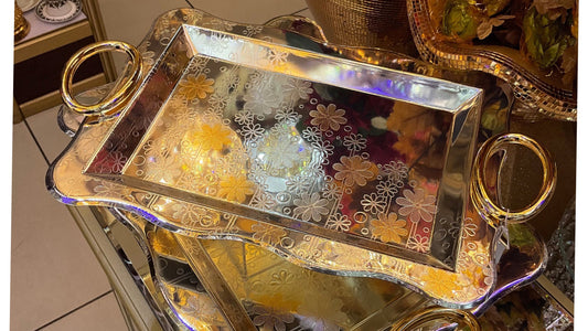 Rectangular tray, set of 2