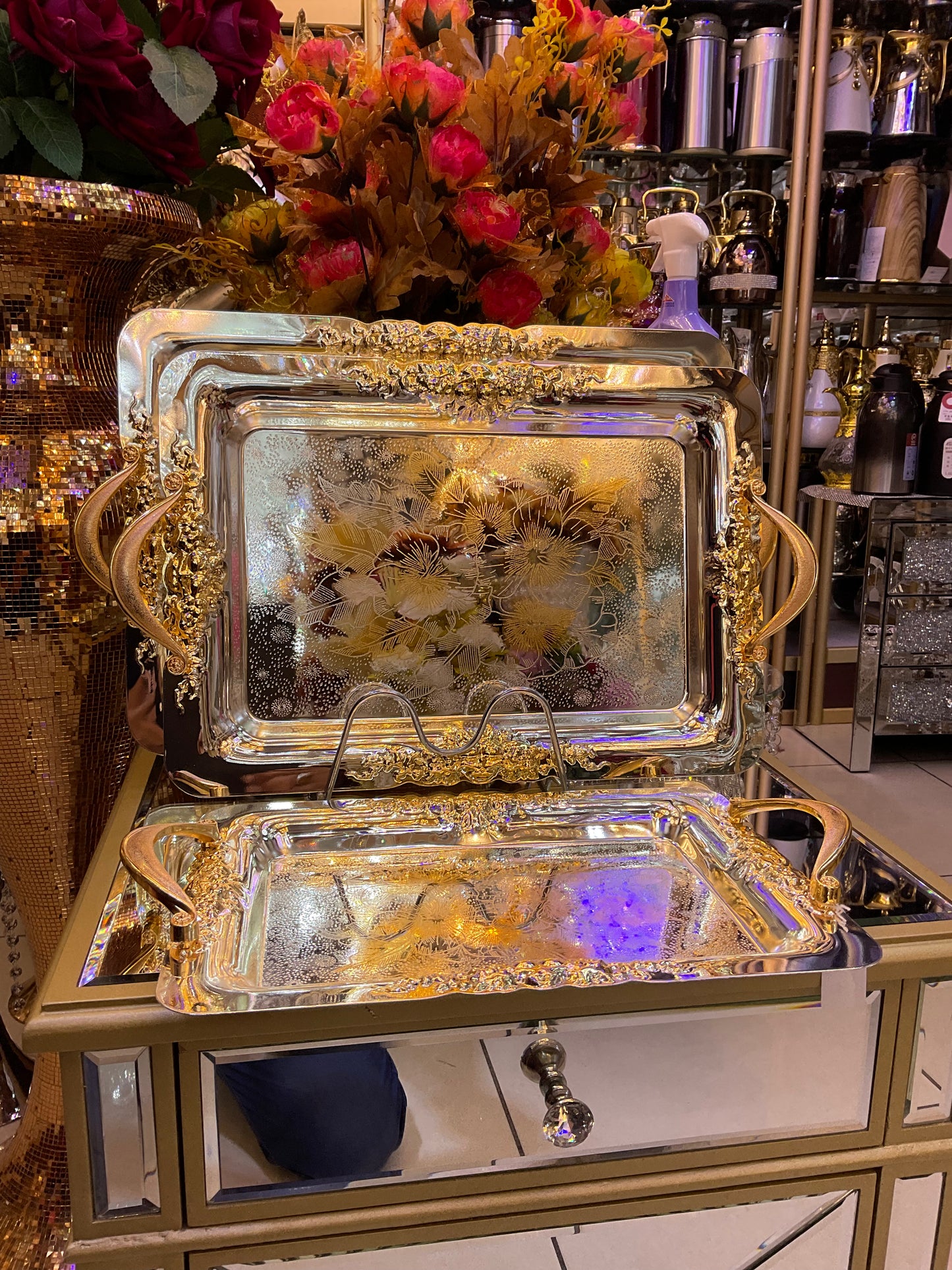 Rectangular tray, set of 3