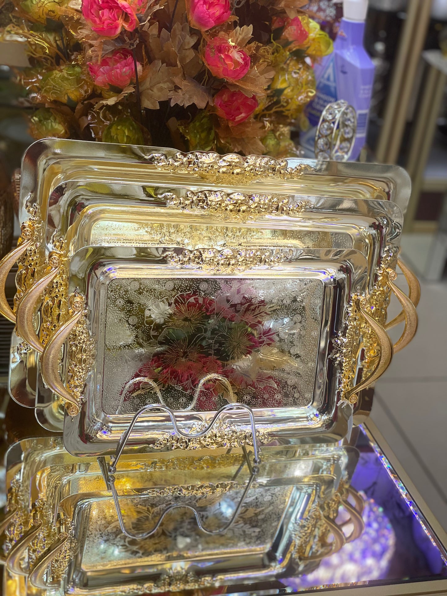 Rectangular tray, set of 3