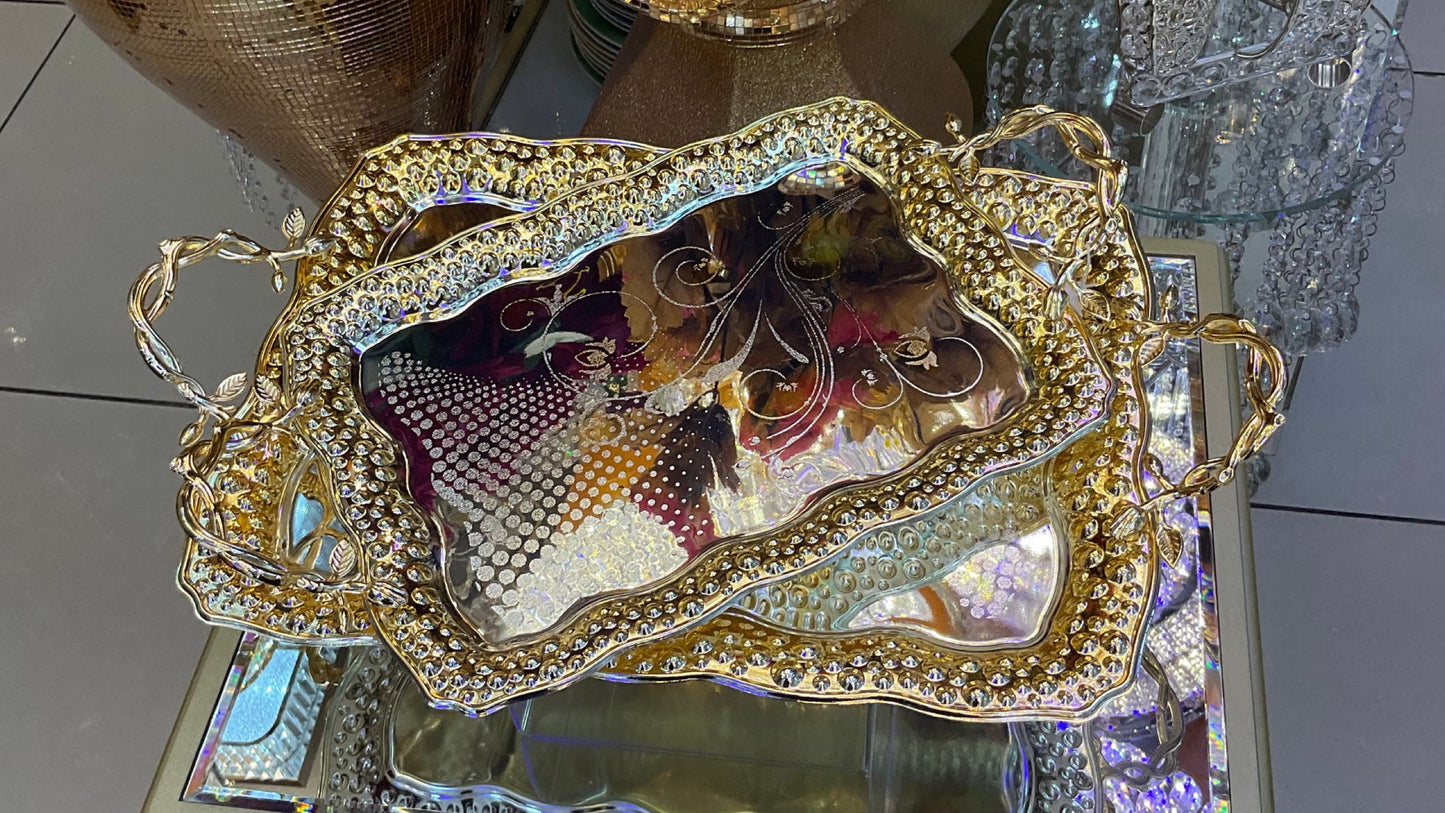 Rectangular tray, set of 2