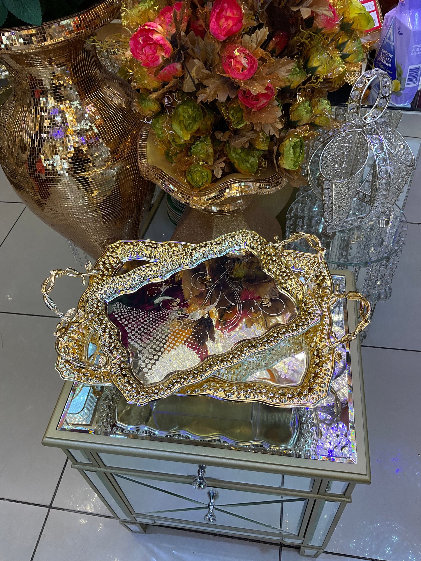 Rectangular tray, set of 2