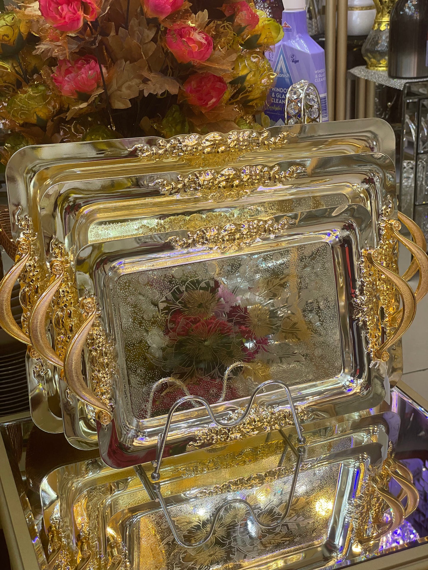 Rectangular tray, set of 3
