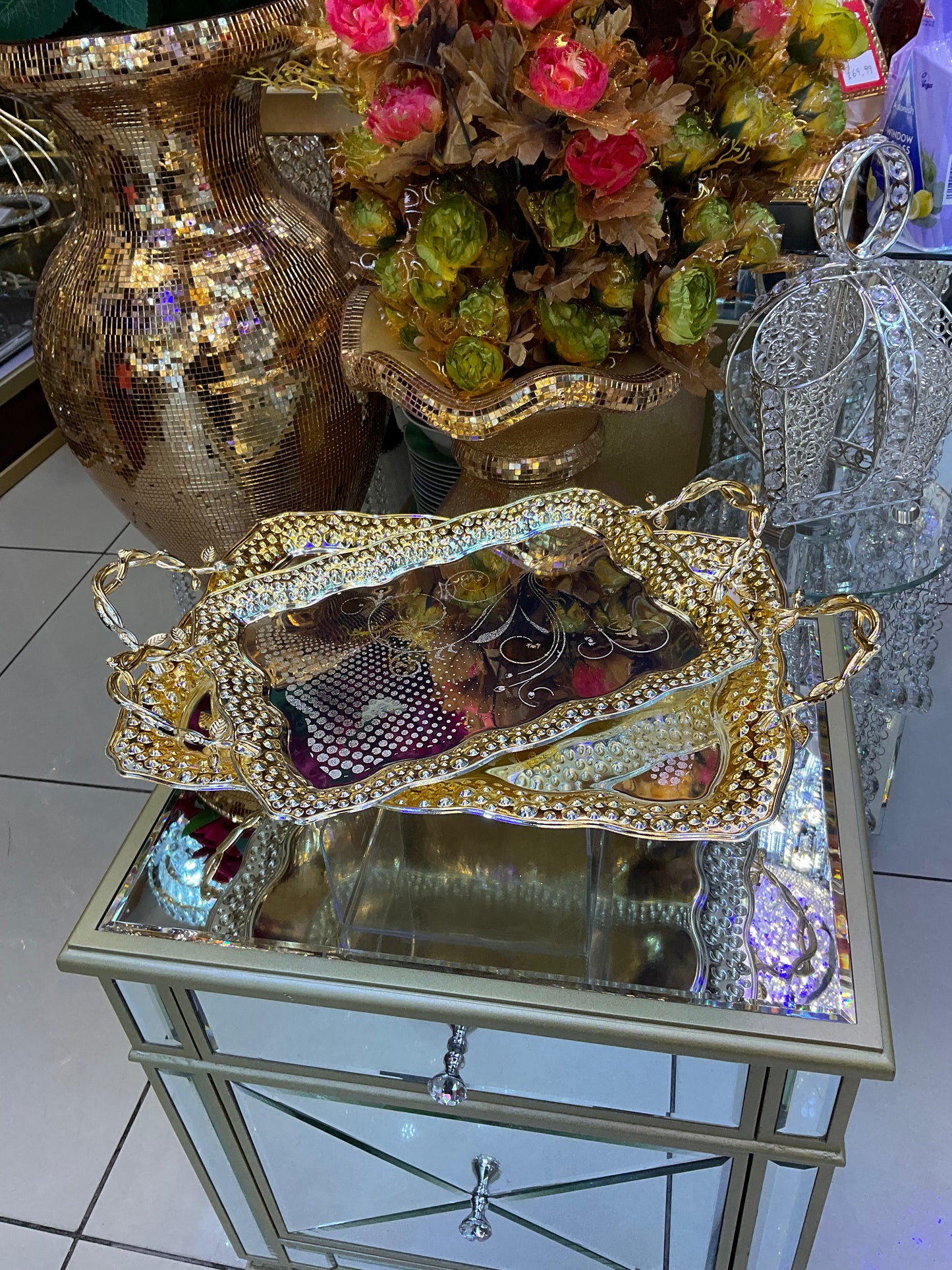 Rectangular tray, set of 2