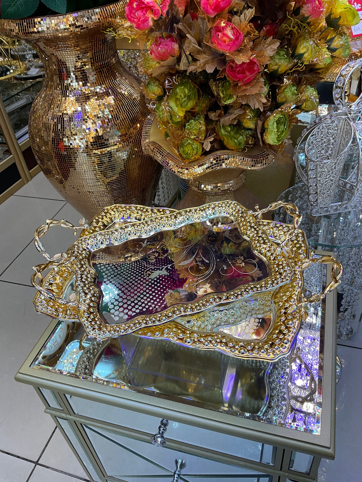 Rectangular tray, set of 2