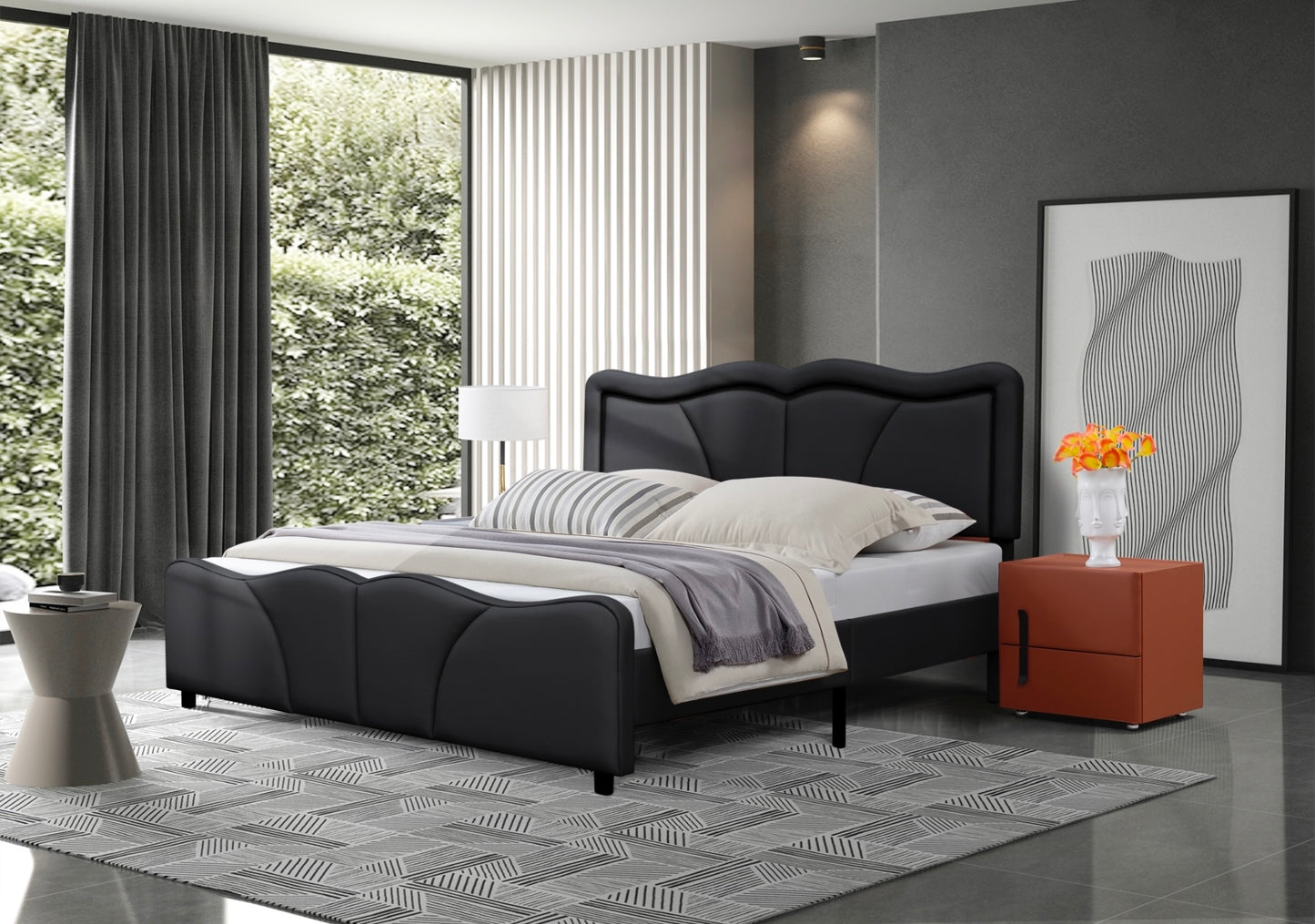 Serene Leather PU double bed