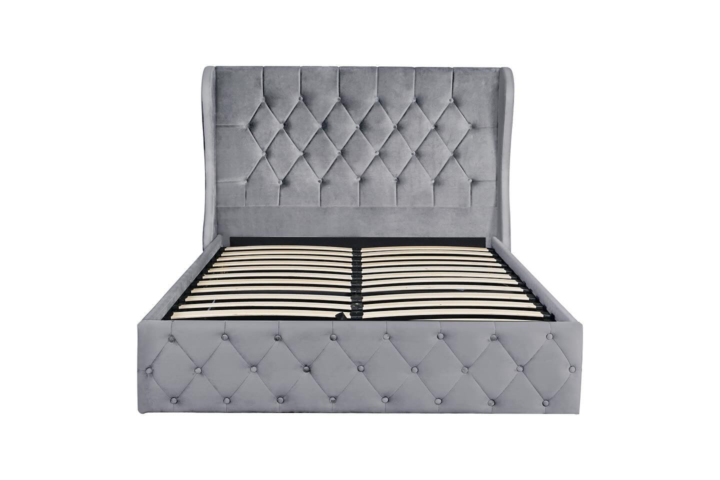 Lorena Velvet Storage double bed