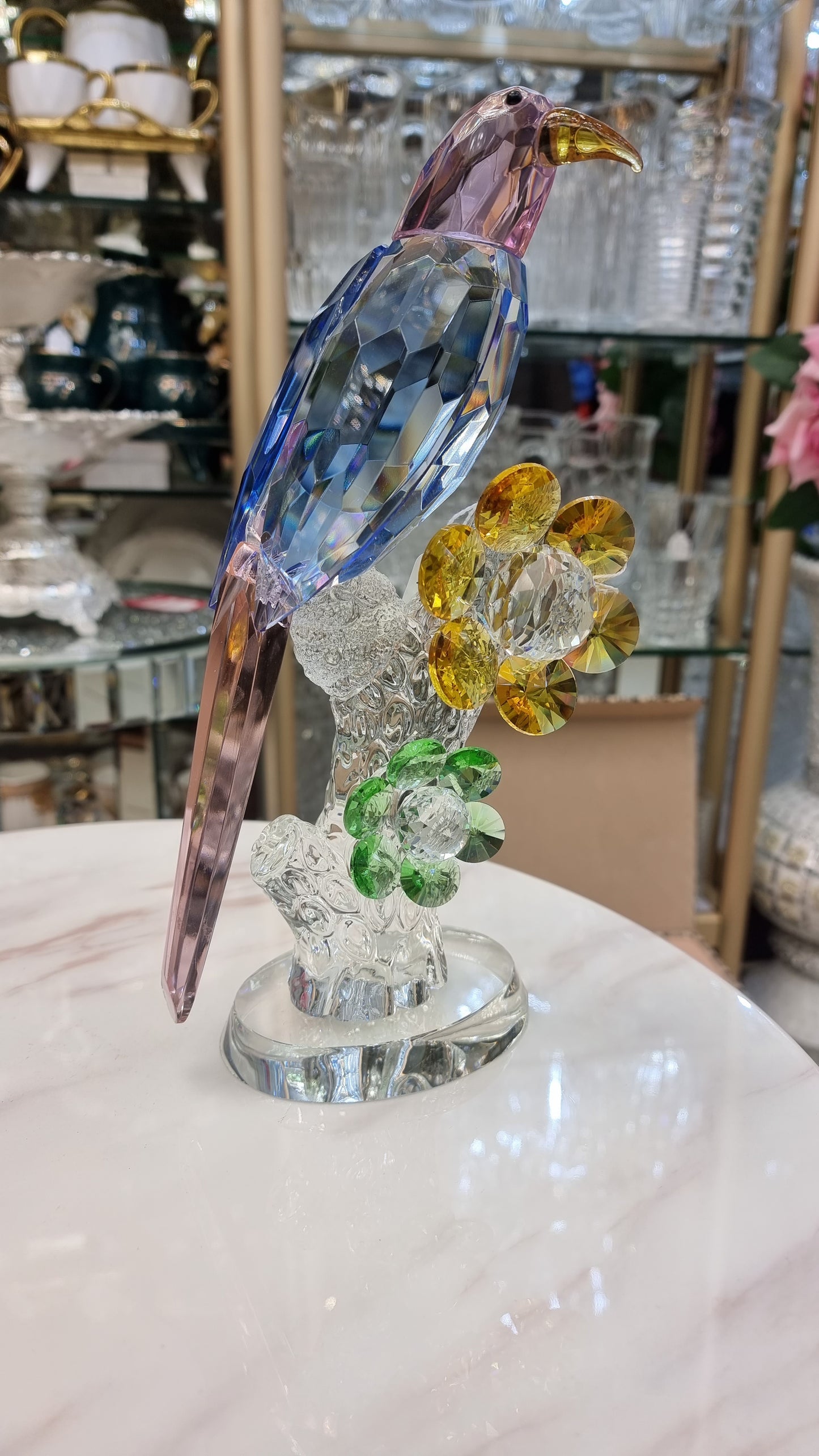 Crystal parrot home decore