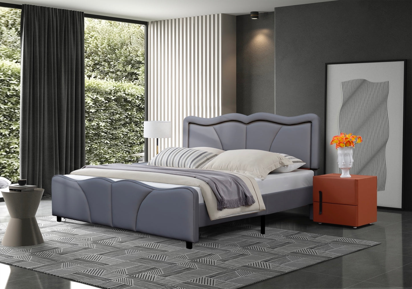 Serene Leather PU double bed