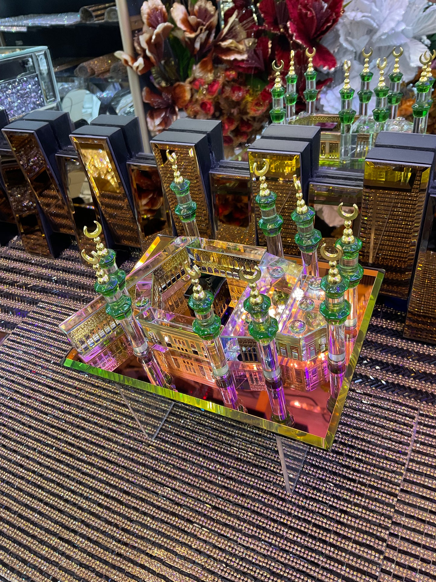 Islamic Gifts Crystal Makkah Mosque Buidling Model