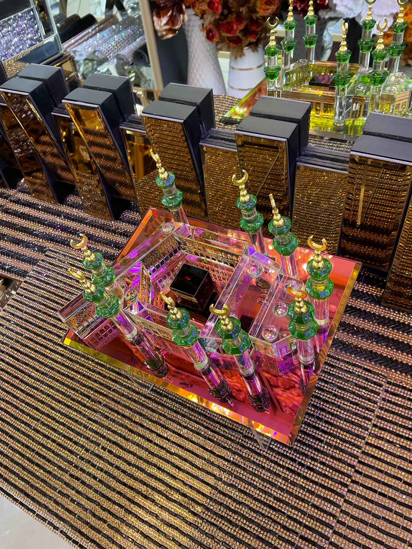 Islamic Gifts Crystal Makkah Mosque Buidling Model