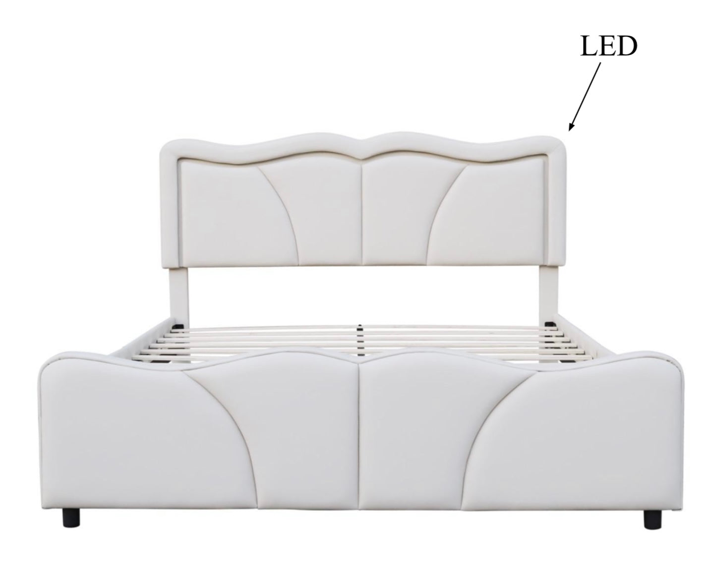 Serene Leather PU double bed