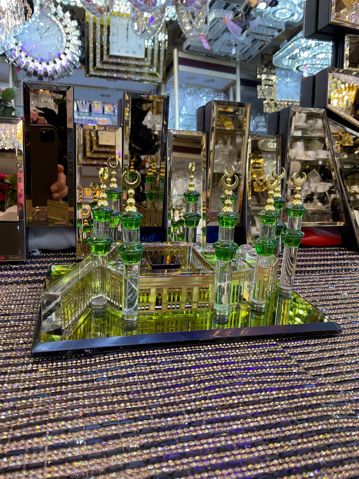 Islamic Gifts Crystal Makkah Mosque Buidling Model