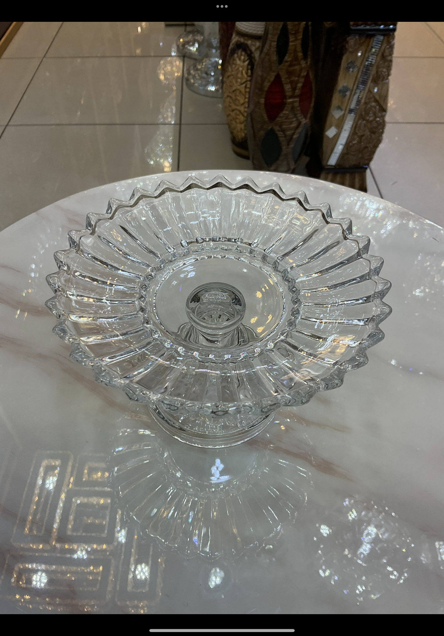 Vintage glass Sweetie cake stand