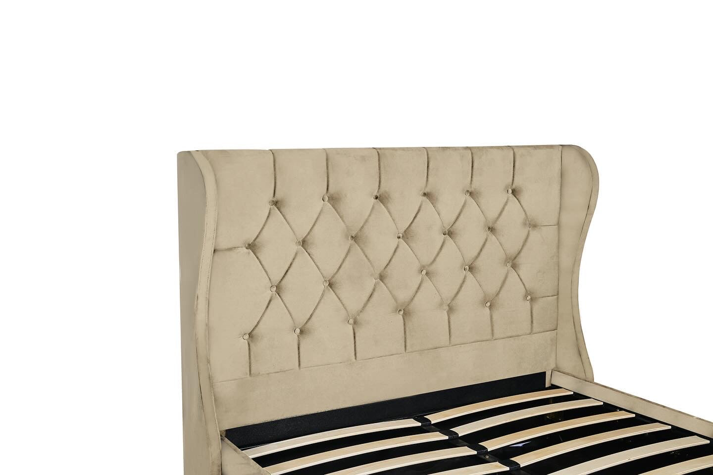 Lorena Velvet Storage double bed