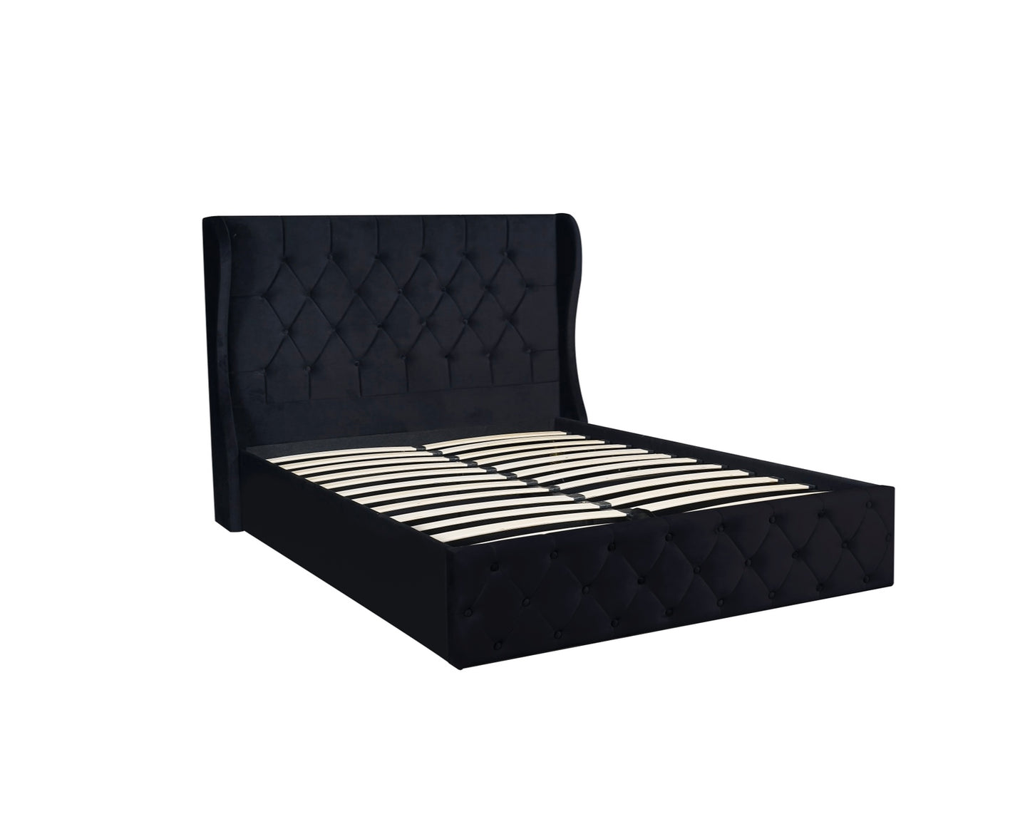 Lorena Velvet Storage double bed