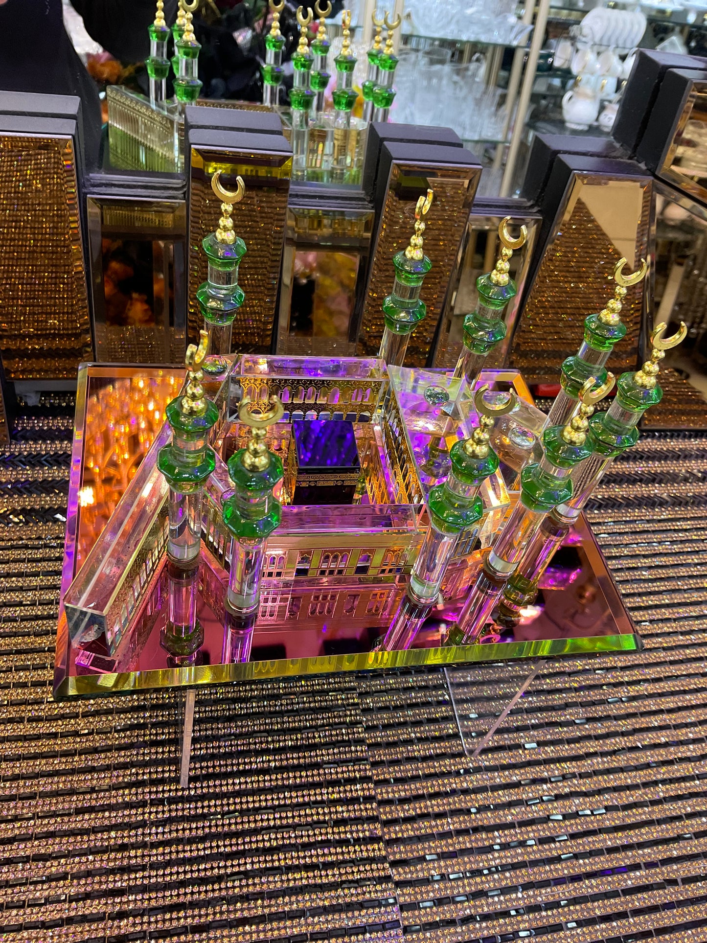 Islamic Gifts Crystal Makkah Mosque Buidling Model