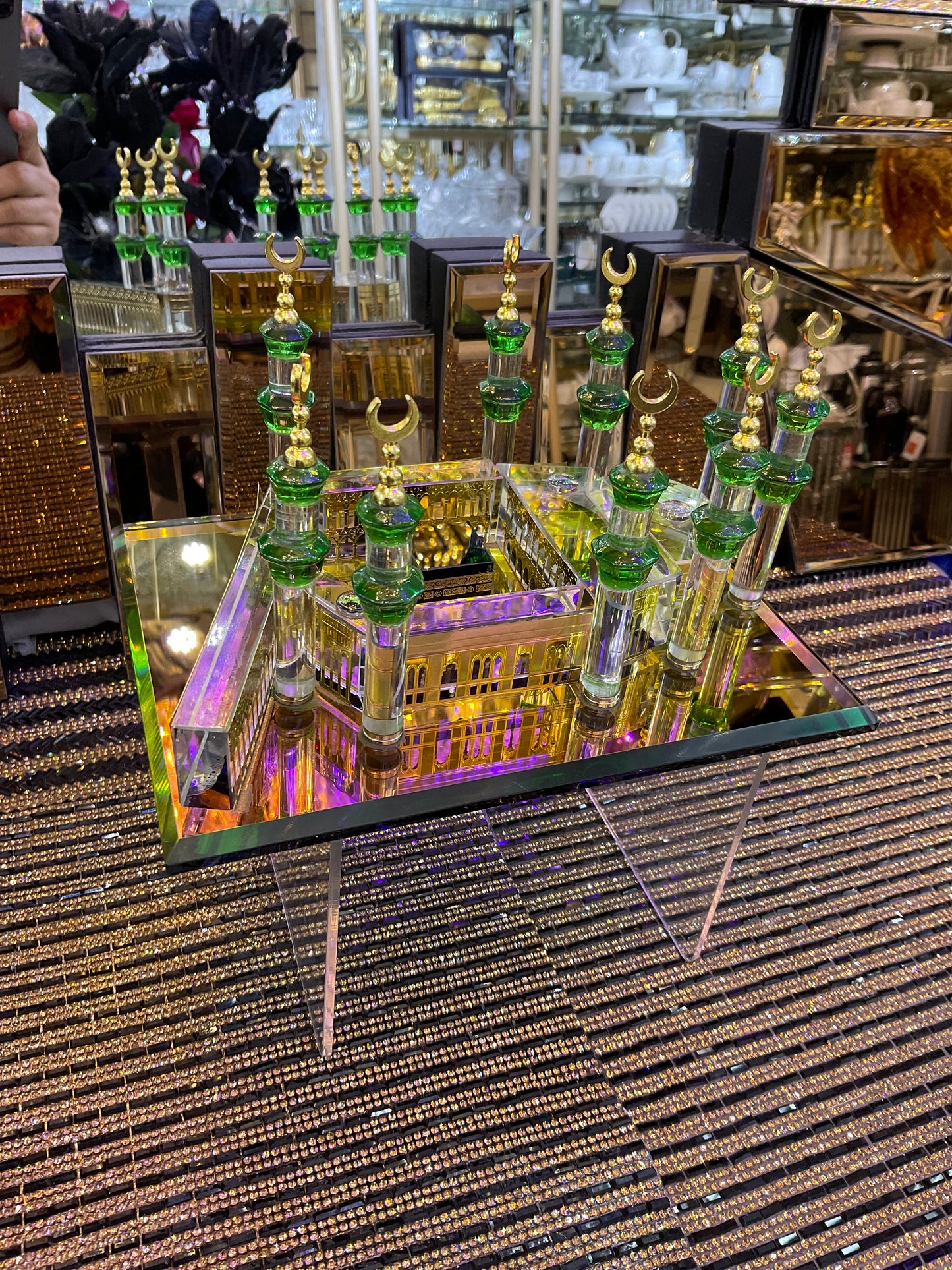 Islamic Gifts Crystal Makkah Mosque Buidling Model