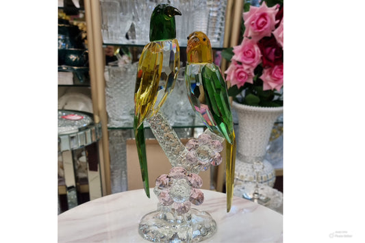 Crystal parrot set home decore