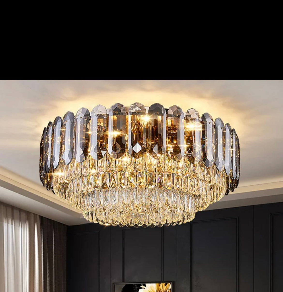 Flush mount chandelier (600D)