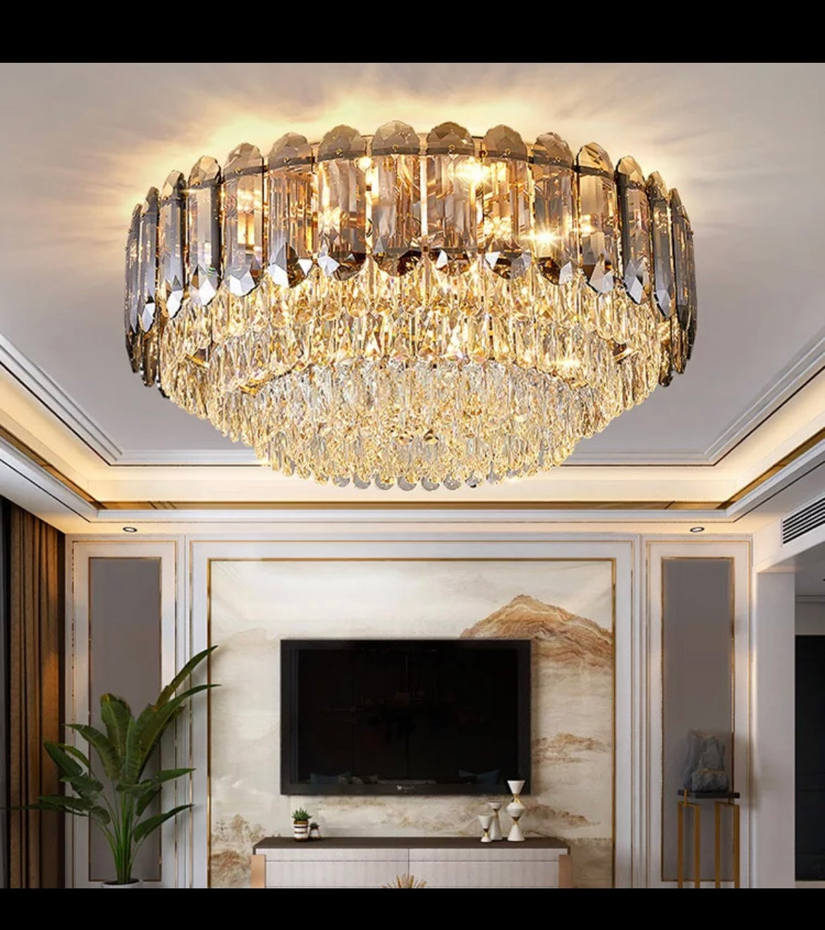 Flush mount chandelier (600D)