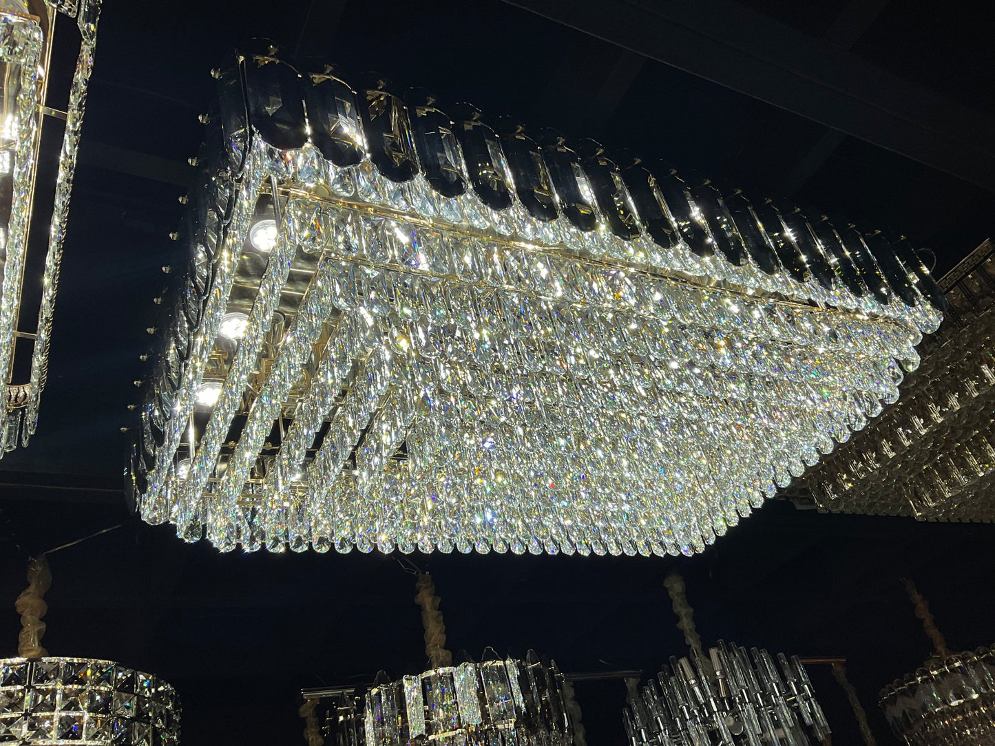 Flush mount chandelier