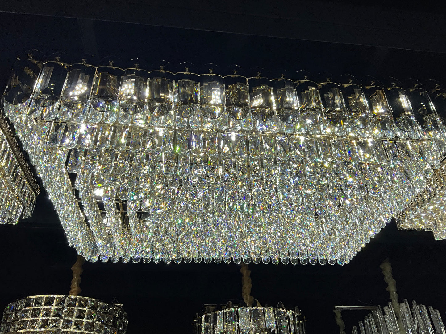 Flush mount chandelier